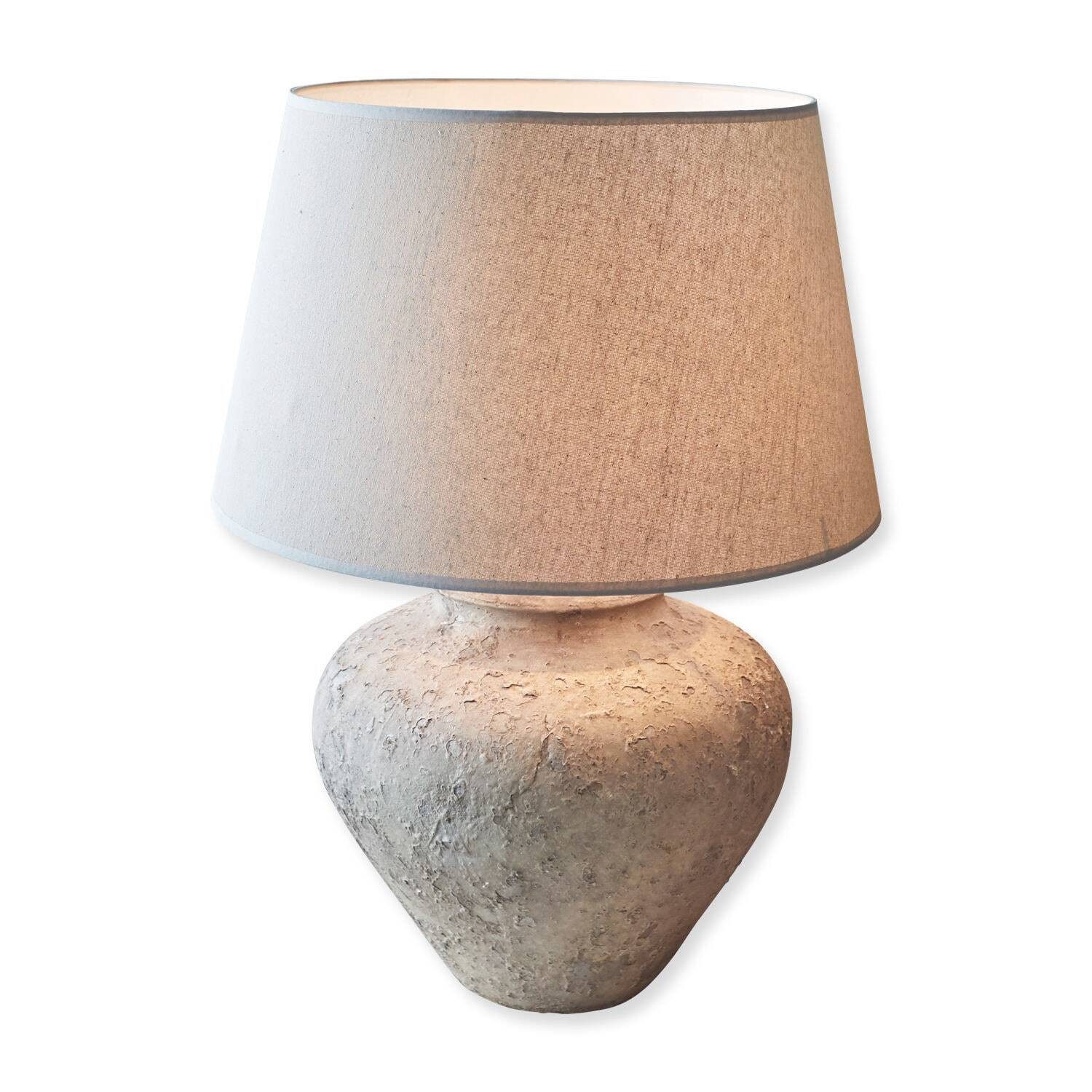Mirabeau Tischleuchte Tischlampe Bandol grau/creme günstig online kaufen