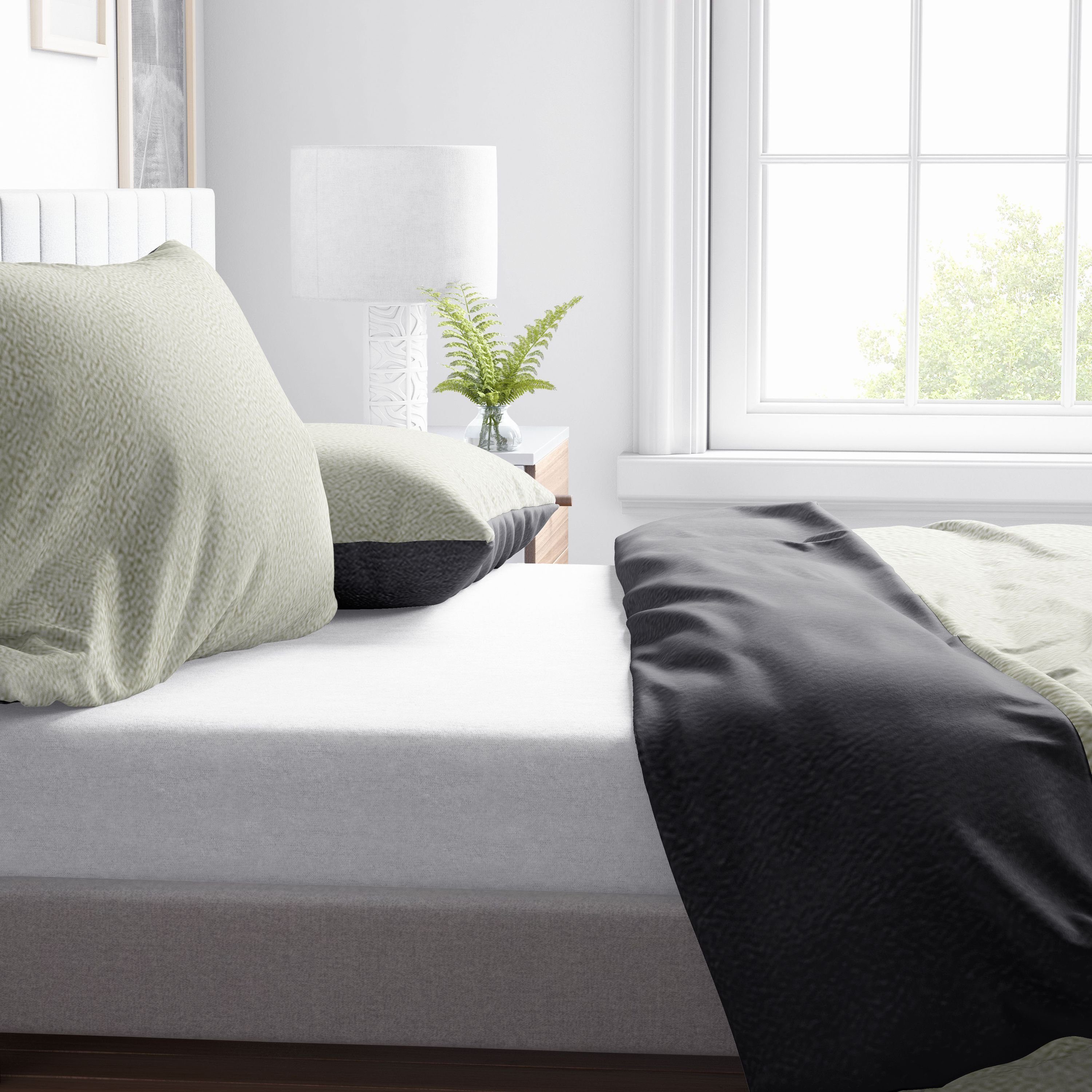 Leonado Vicenti Bettwäsche Winter flauschig warm, Fleece, 2 teilig, Thermofleece kuschelig weich, Einfarbig