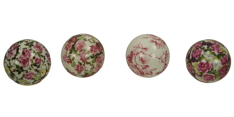 Denk Dekokugel 4er Set Dekokugel Rose