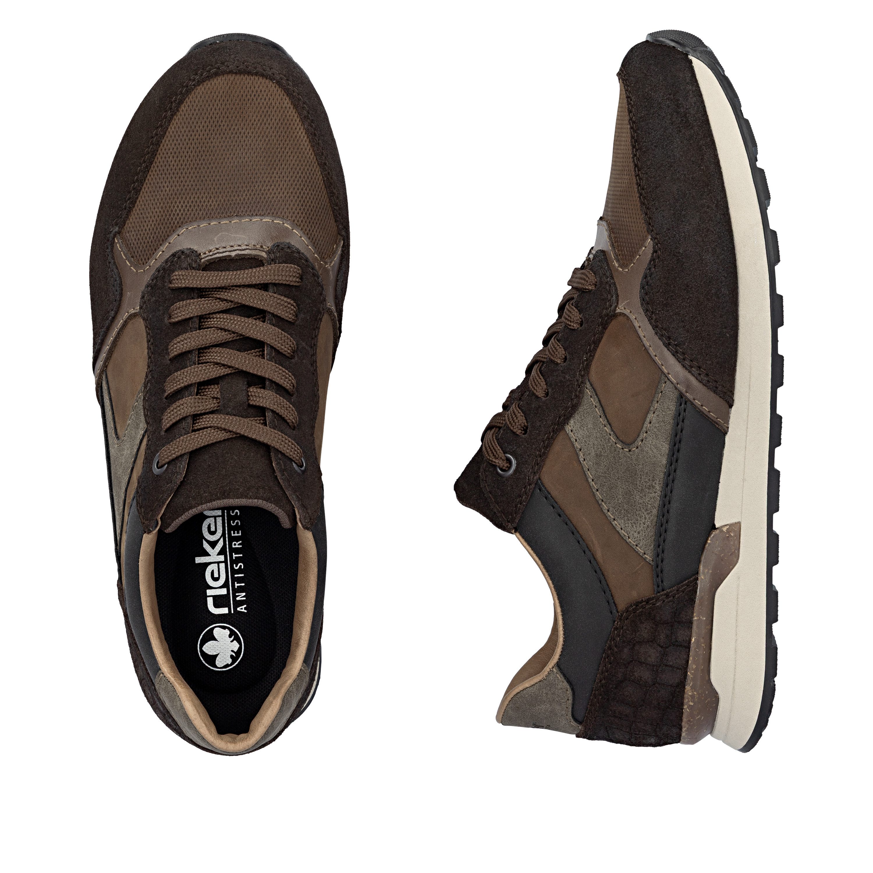 Rieker Sneaker Halbschuh, Schnürschuh, Freizeitsneaker mit weichem Schaftra günstig online kaufen