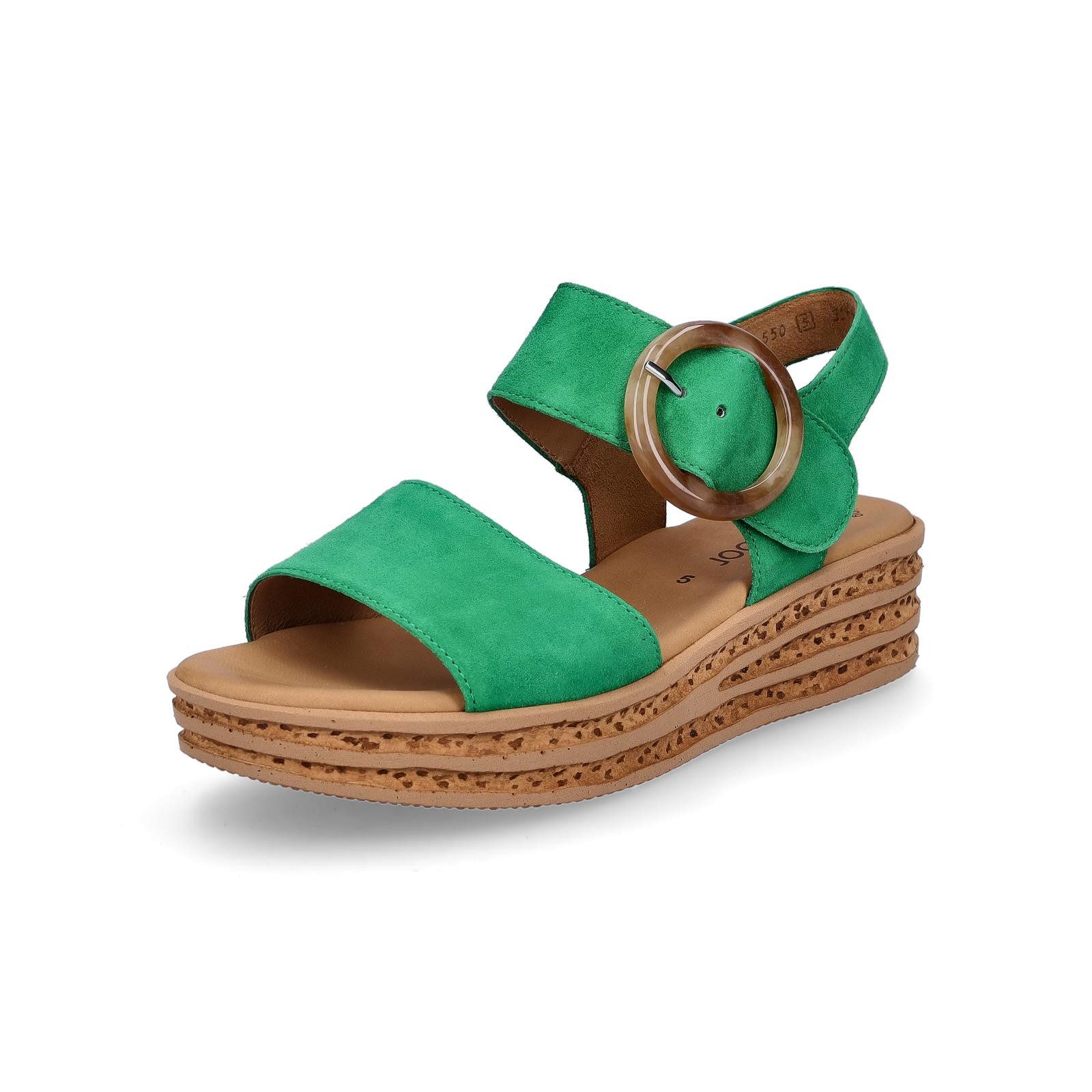 Gabor Damen Keil Sandalette grün Sandale