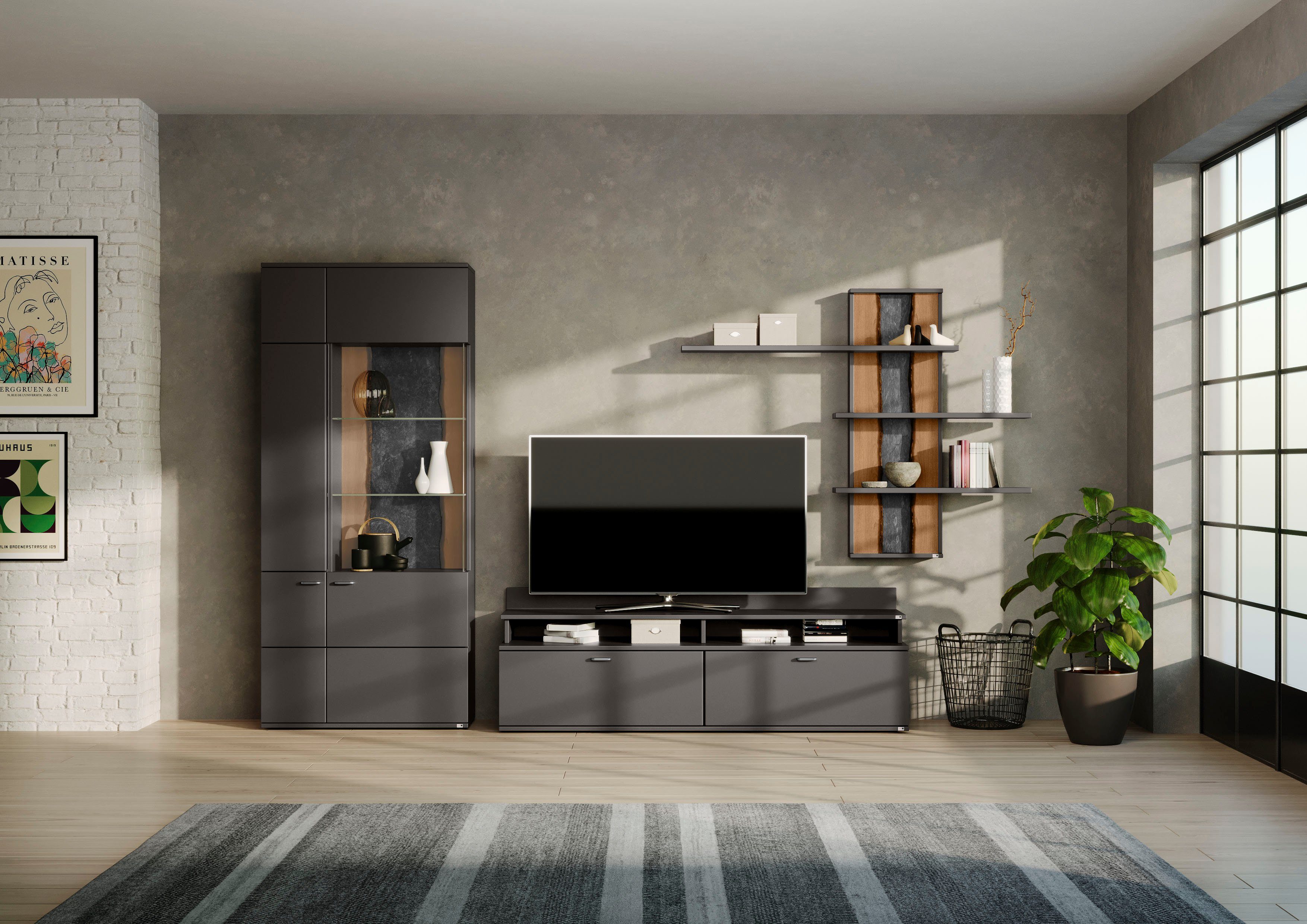 set one by Musterring Wohnwand TACOMA, (Set, 4-St), Typ 01, mit Wandregal