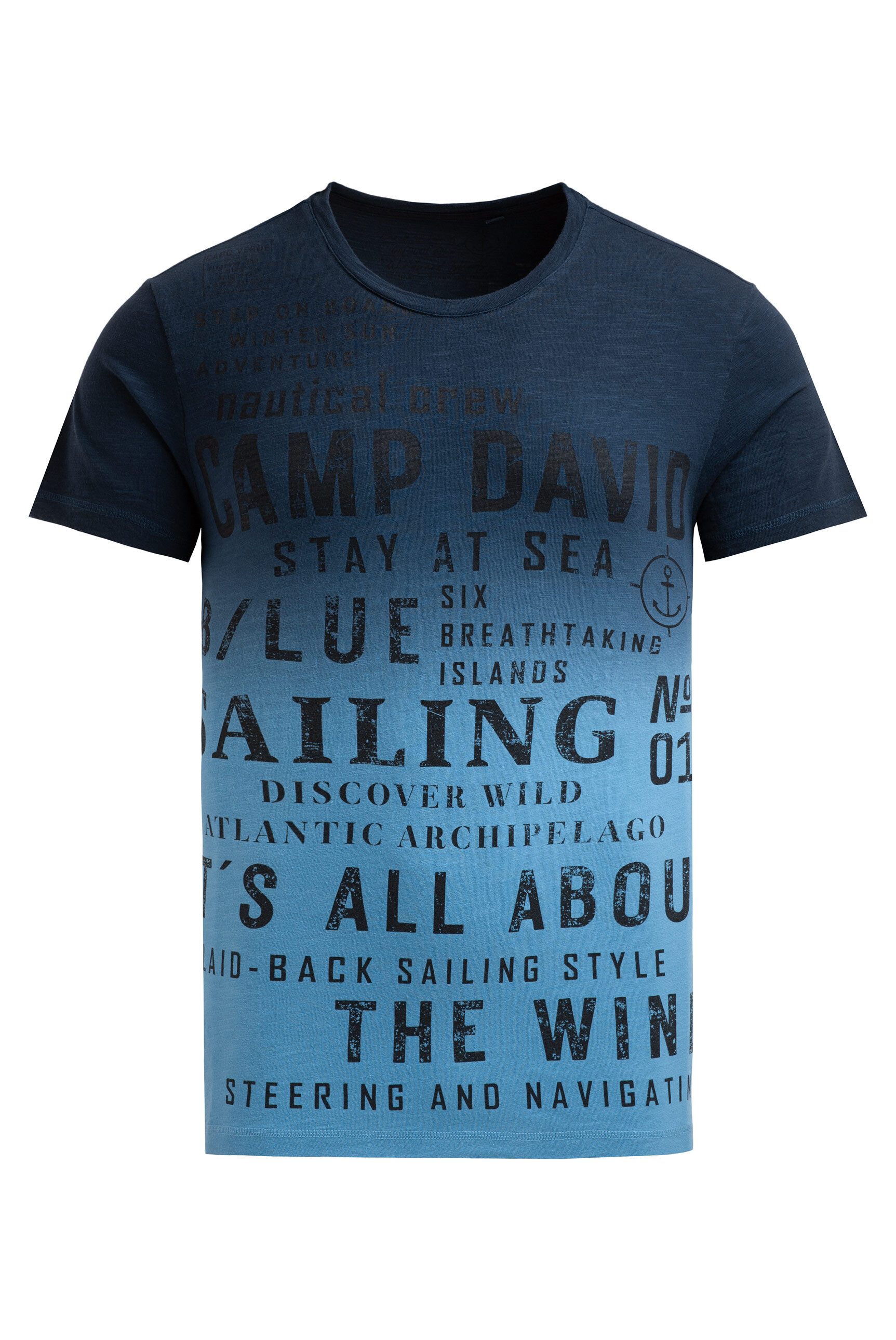 CAMP DAVID Rundhalsshirt mit Farbverlauf günstig online kaufen