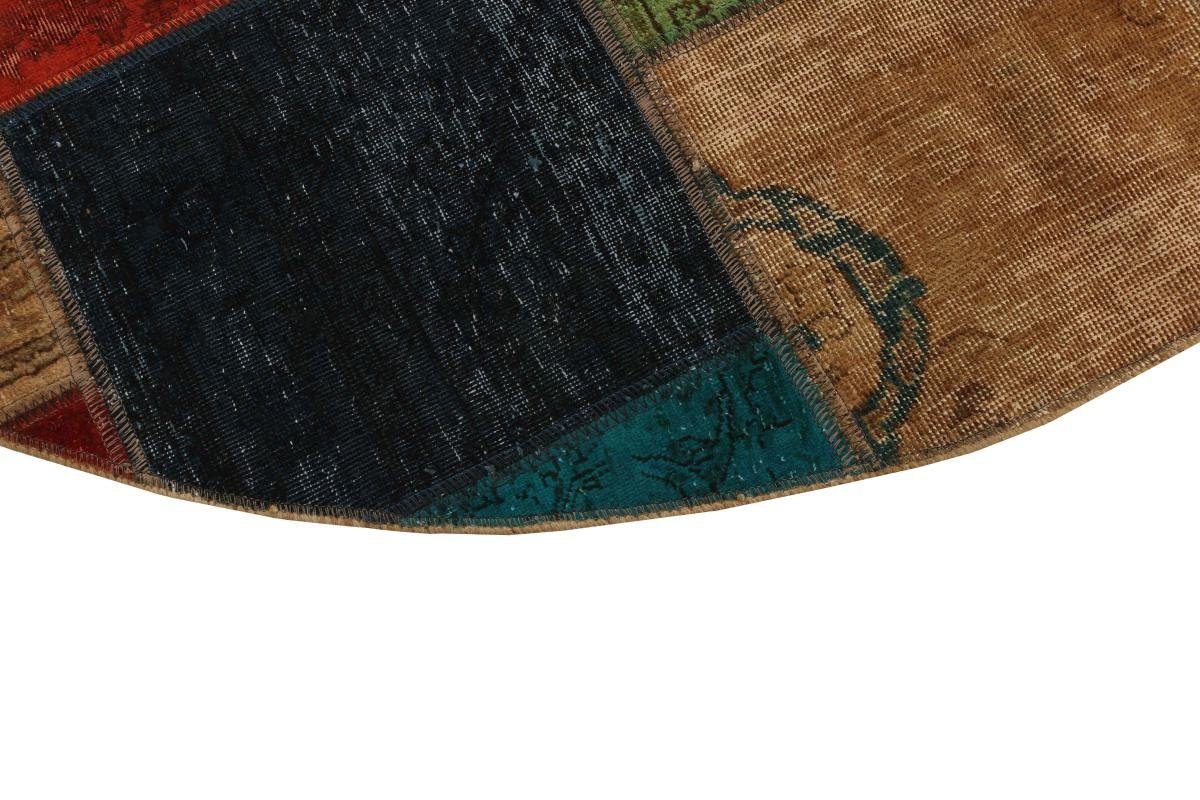 Orientteppich Patchwork 201x201 Höhe: Orientteppich, Nain Moderner Handgeknüpfter 5 Trading, mm rund