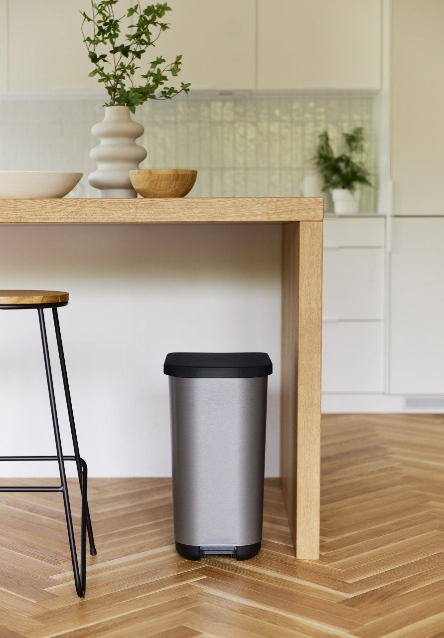 ROTHO Mülleimer Rotho Treteimer Ribo 35 L schwarz