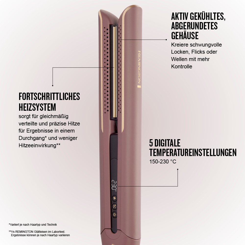 Remington Glätteisen AIRviveSlim Glätteisen (S8930) Ultra-Keramikbeschichtung, Ionic Air, Anti-Frizz, Ultra-Keramikbeschichtung, 150-230°C lila