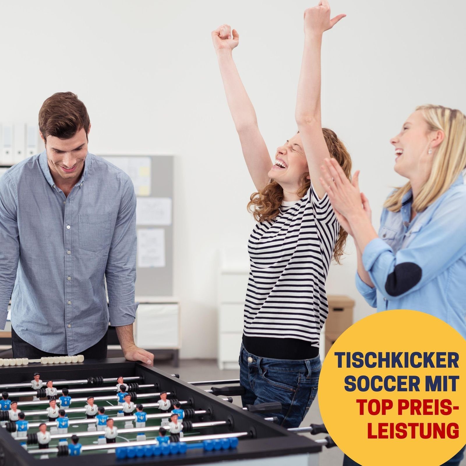 58 mit Spielfläche cm Soccer x Kickertisch Sporting Tischkicker Best 105