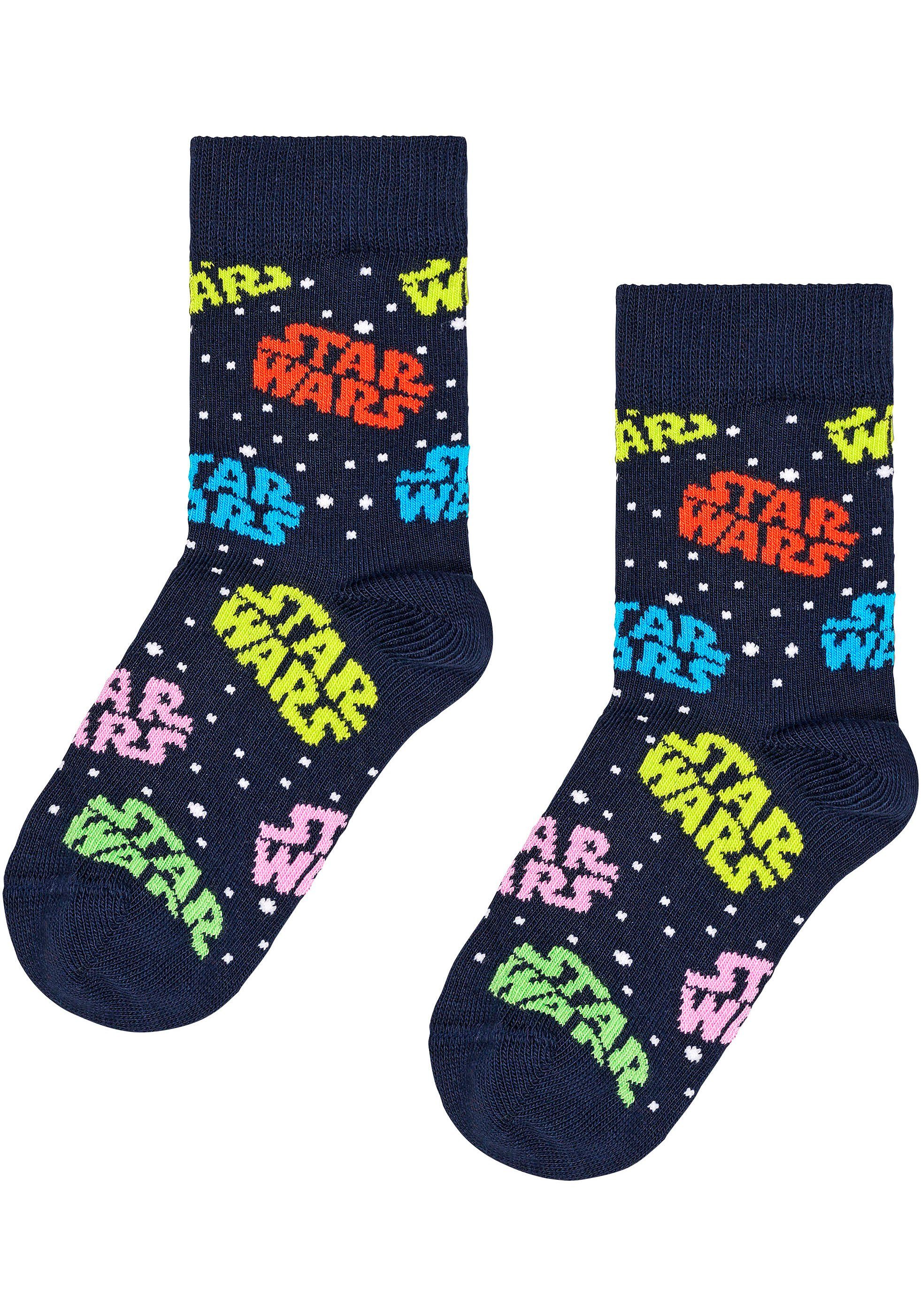 Happy Socks Socken Star Logo Set Wars Star Darth Millennium Gift Wars (3-Paar) & Vader Falcon