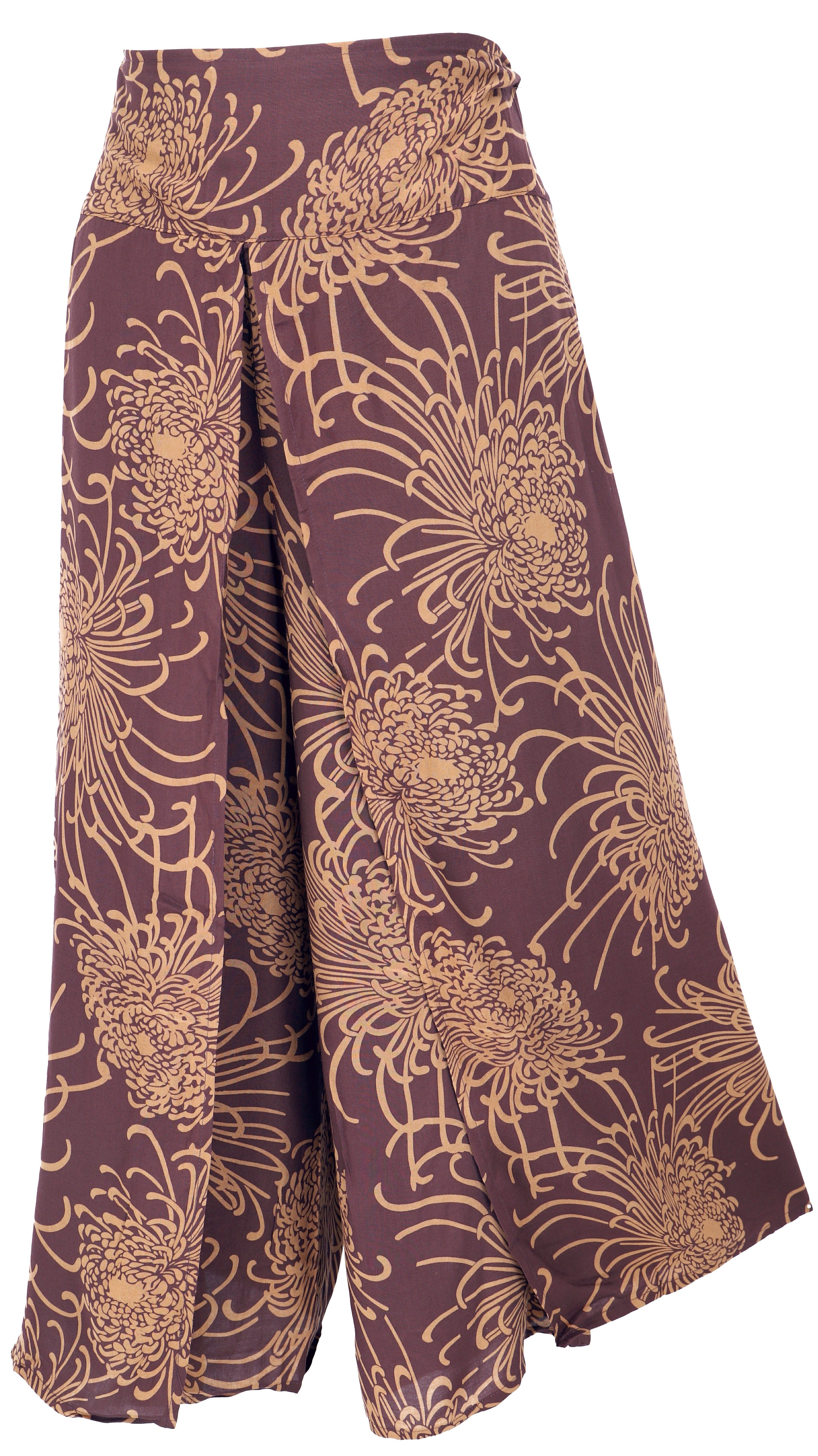 Relaxhose Palazzohose, offene Boho Sommerhose, Hosenrock..