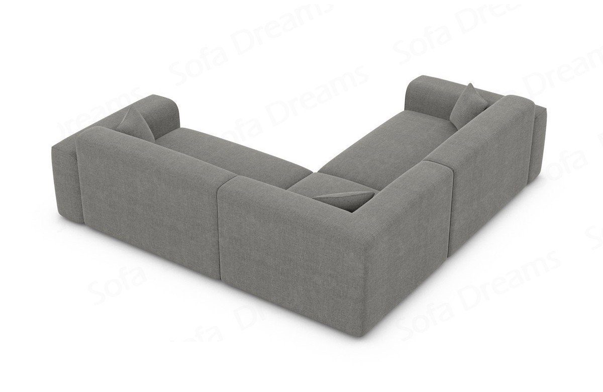 Ecksofa Stoff dunkelgrau37 Dreams L Sofa Sofa Loungesofa Form Mallorca Strukturstoff Design Stoffsofa,