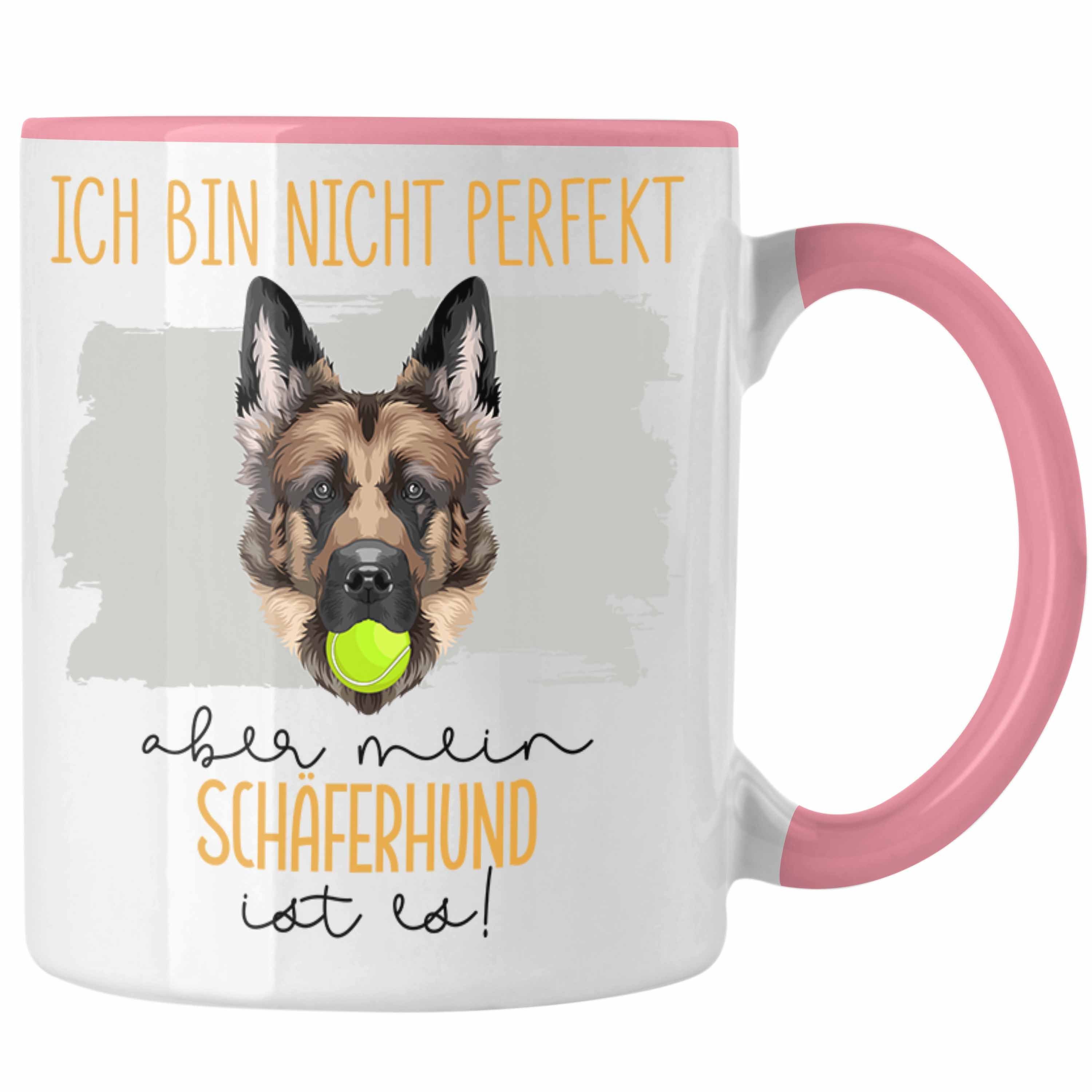 Trendation Tasse Schäferhund Besitzer Tasse Geschenk Lustiger Spruch Geschenkidee Besit Rosa