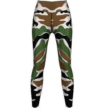 German Wear Leggings GYM-8029 Camo Leggings dehnbar für Sport Yoga Gymnastik Training Tanz freizeit