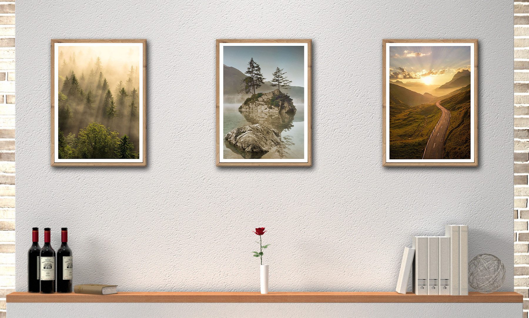 Bönninghoff Bild mit Rahmen, Baum (3 St)