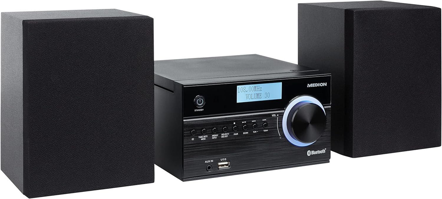 Medion® Audio-System Medion MD44088 P64935 Audio System schwarz Audio-System (2,50 W) DAB+ (40 W)