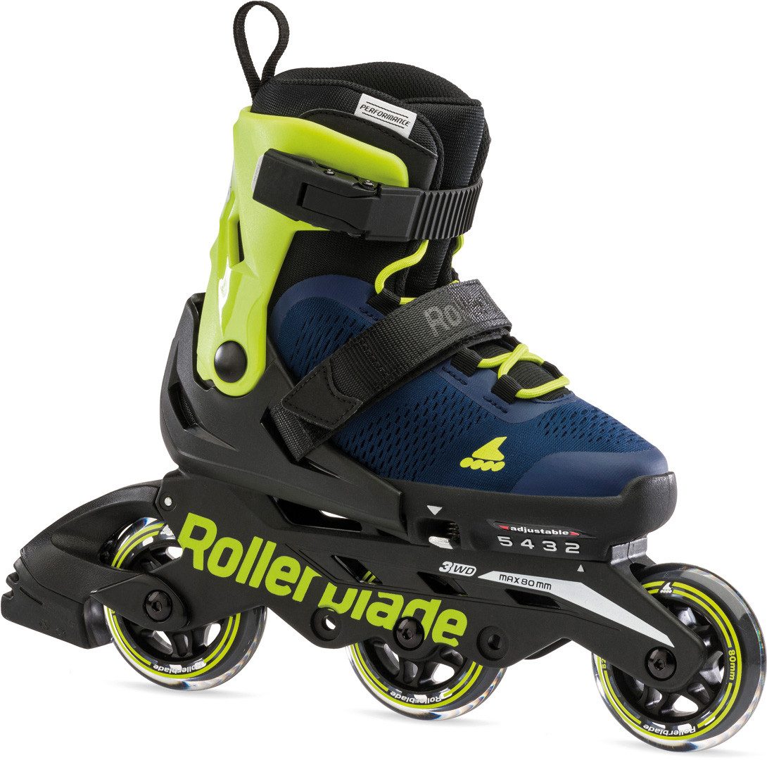 Inlineskates ROLLERBLADE MICROBLADE 3WD Inline Skate blue royal/lime