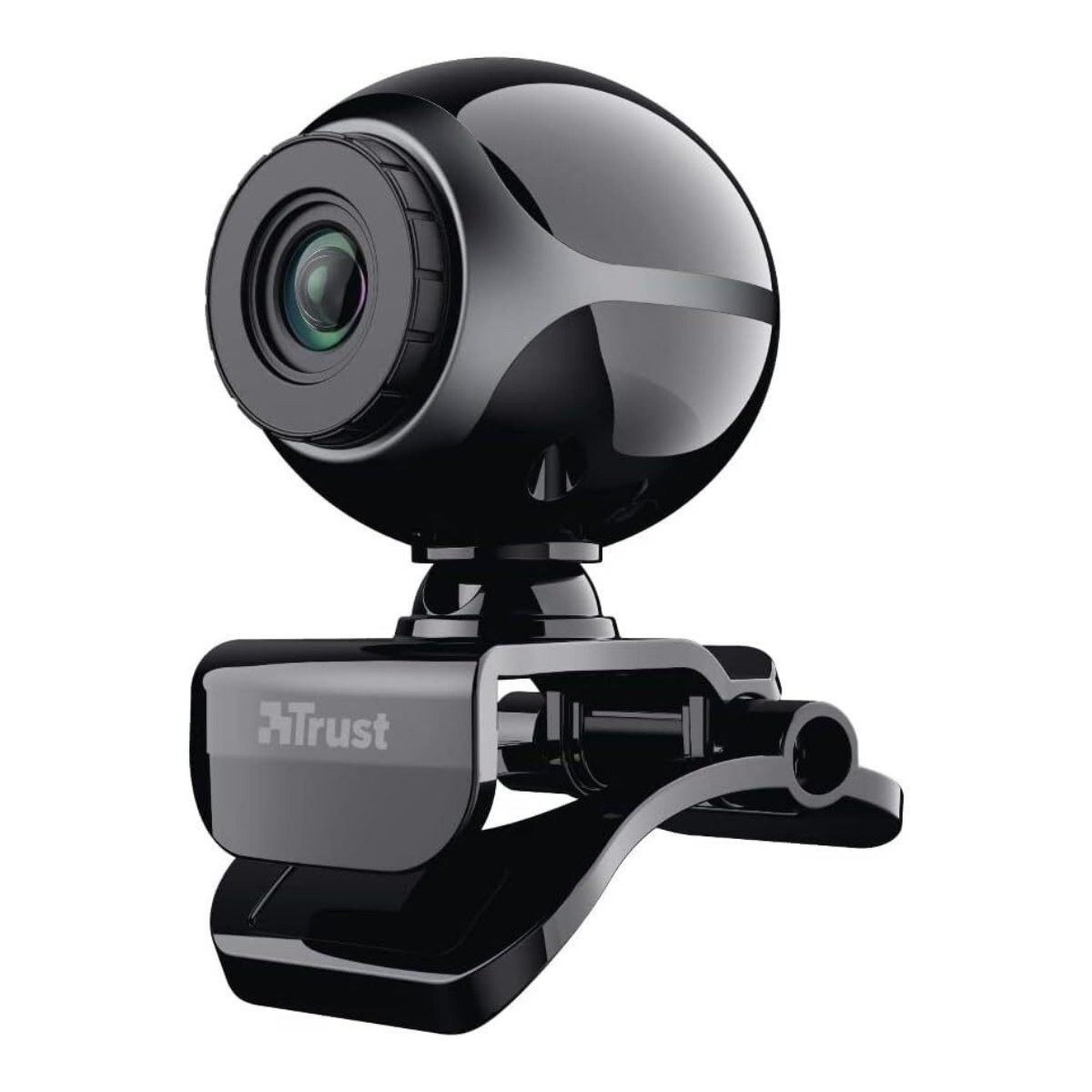 Trust Webcam 300K USB 480p Webkamera mit Mikrofon PC Laptop Webcam (300K Webkamera 480p Computer Kamera Video Cam Webcam Schwarz)