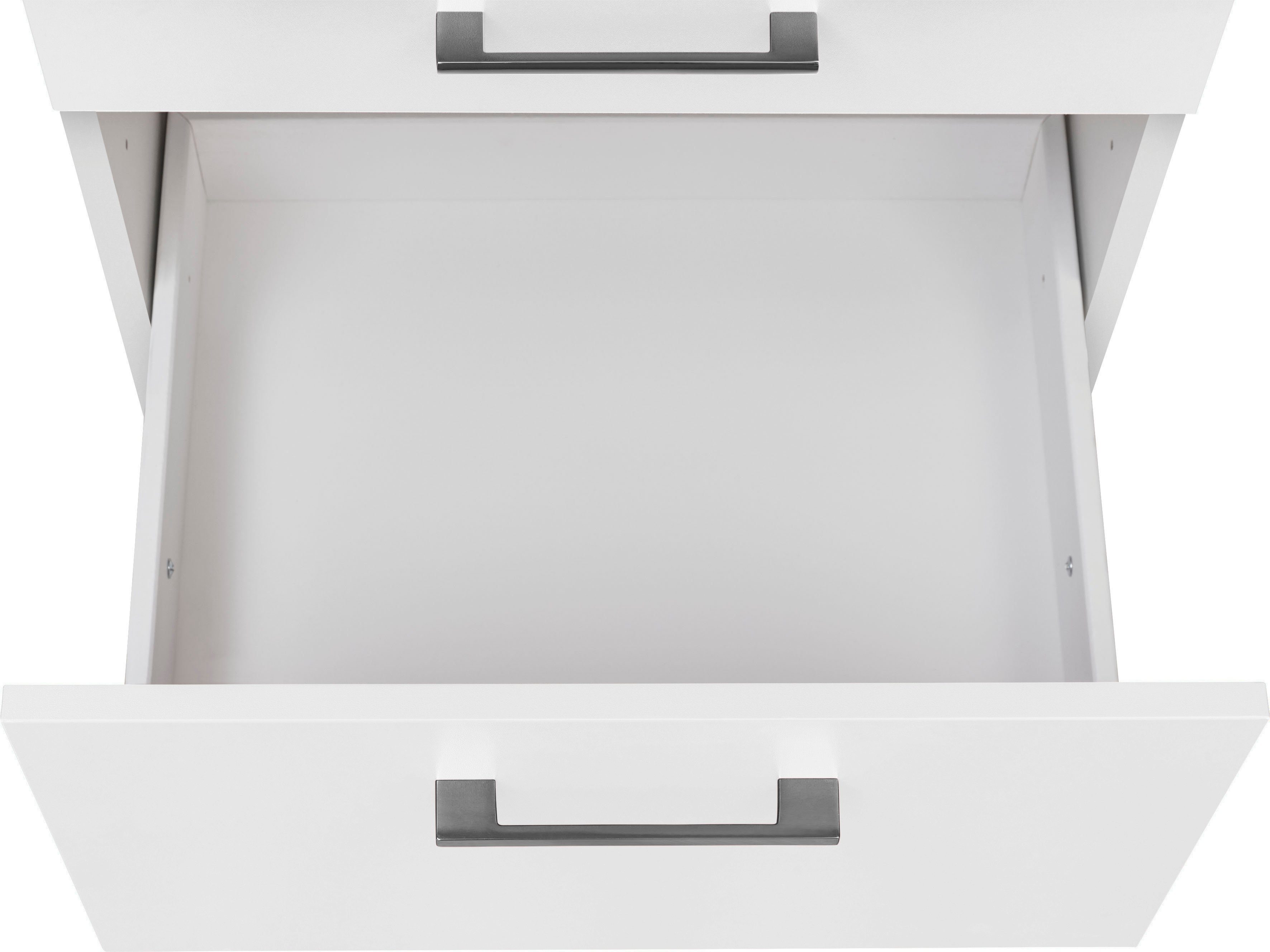 E-Geräten, Winkelküche weiß/weiß mit cm MÖBEL Stellbreite | HELD 220/280 weiß Paris,