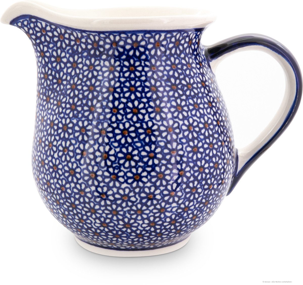 Bunzlauer Keramik Kanne Bunzlauer Keramik 1,6L klassischer Krug in traditioneller Form Dek 120