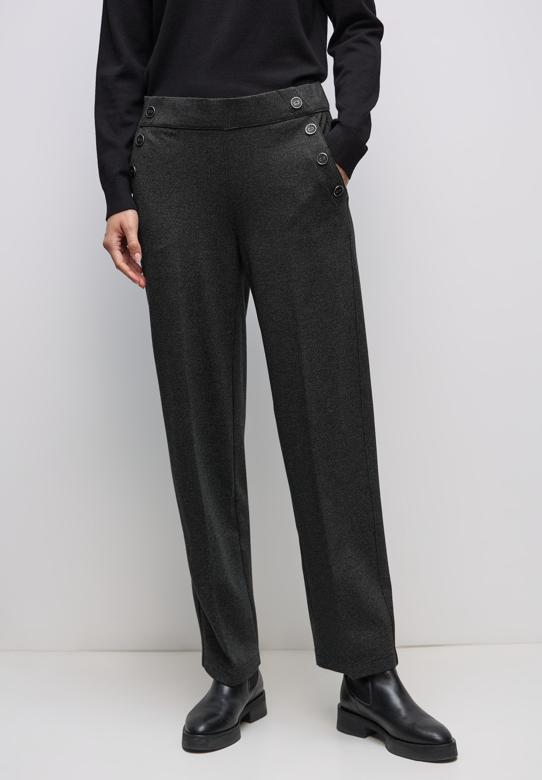 STREET ONE Stoffhose High Waist günstig online kaufen