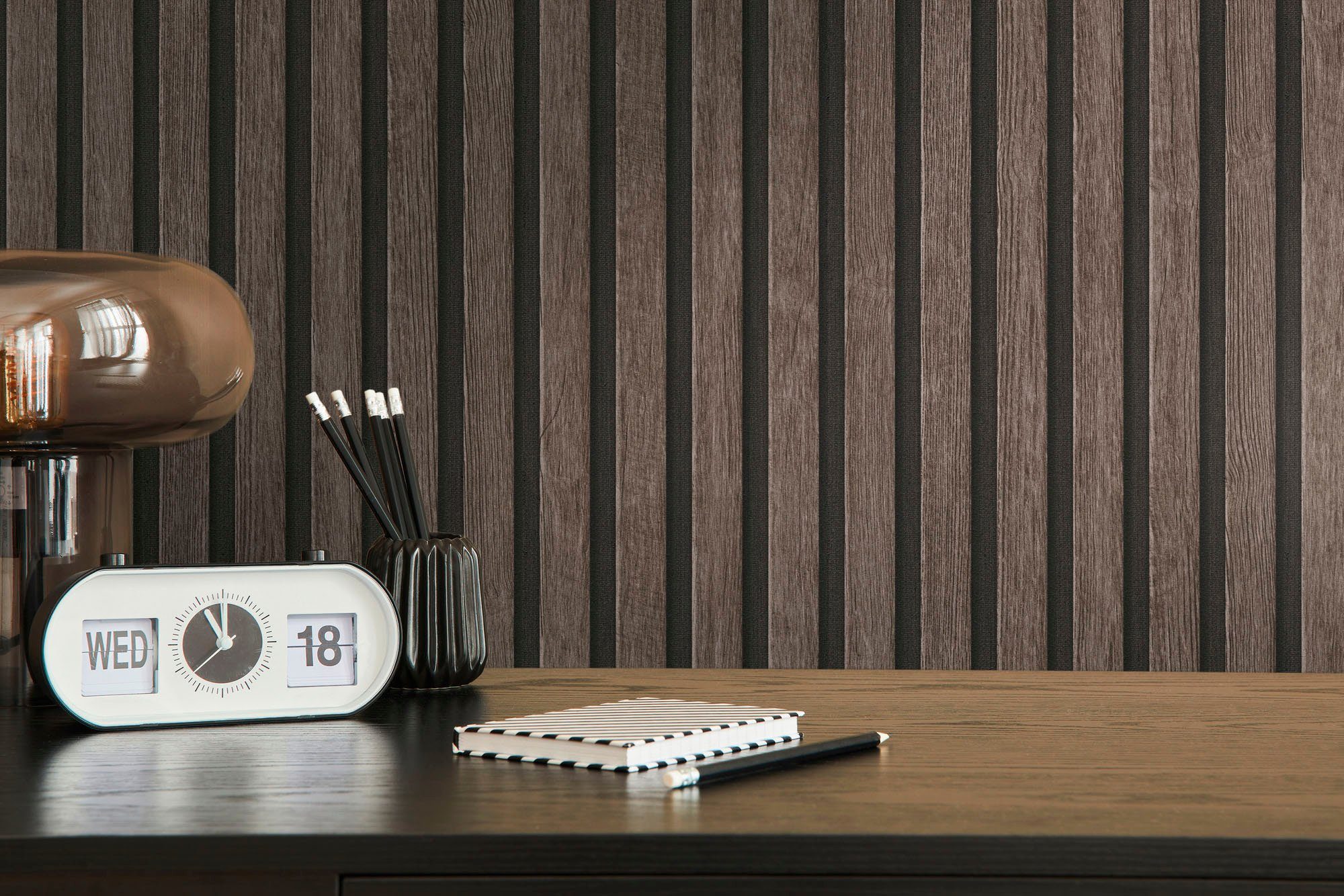 A.S. Création Vliestapete PrintWalls II Skandinavische Holzpaneele, strukturiert, gemustert, matt, neutral, (1 St), Holzoptik Vlies Vlies Wand Tapeten Wohnzimmer Schlafzimmer Küche Optik