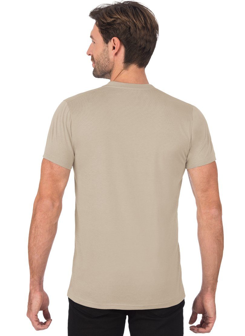 TRIGEMA Fit Trigema T-Shirt aus Baumwolle DELUXE sand Slim T-Shirt