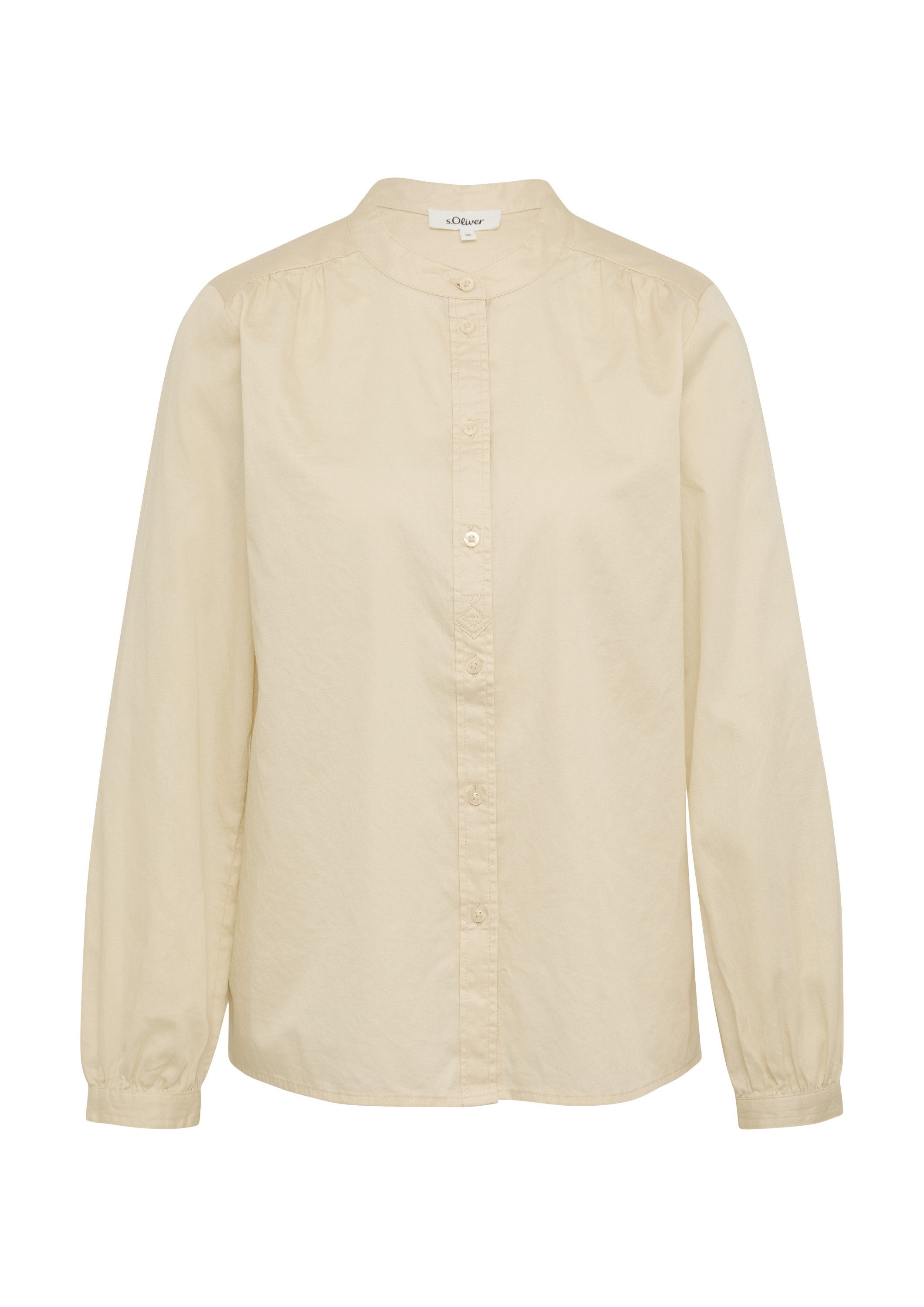 s.Oliver Langarmbluse Bluse Satinbluse mit Raffungen günstig online kaufen