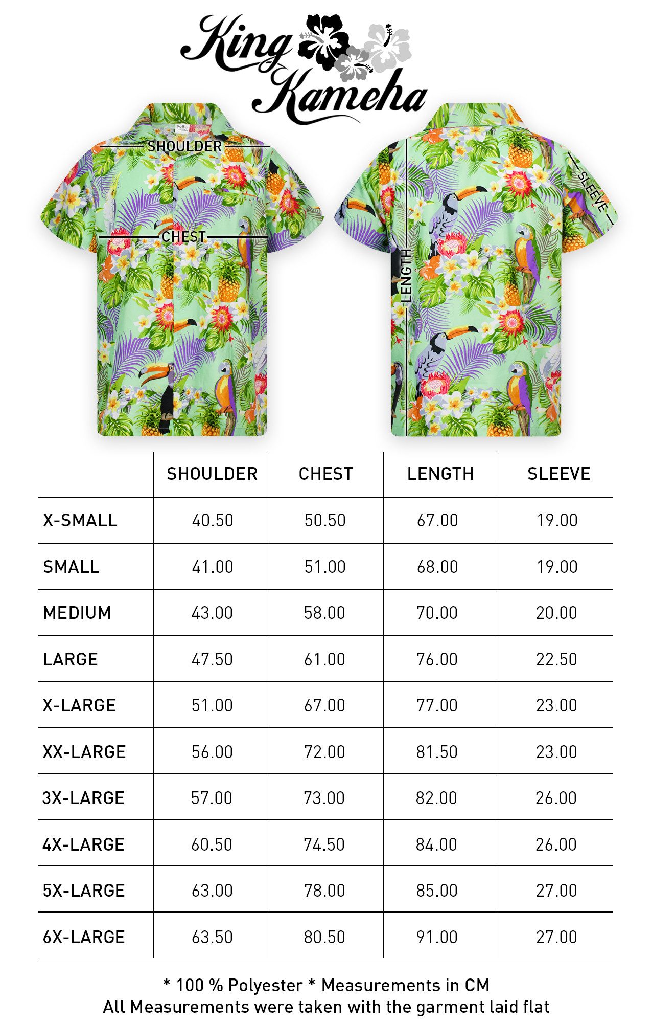 King Kameha Hawaiihemd Parrot Cockatoo Funky Hawaii-Hemd Kurzarm Front-Tasche Stylish Unisex