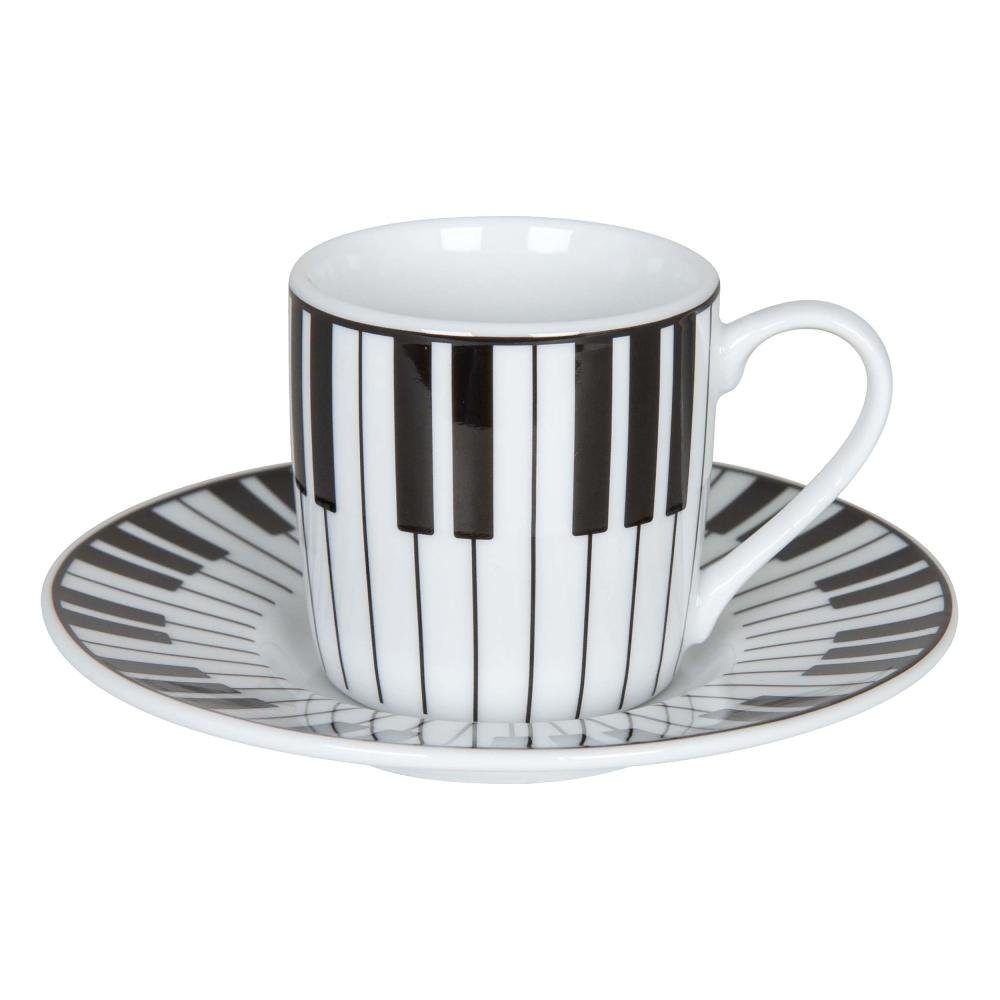 Könitz Espressotasse Piano Espresso mit Untertasse 85 ml, Porzellan