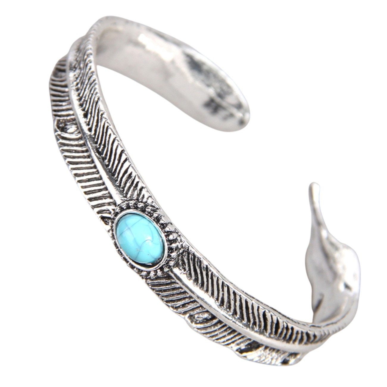 KARMA Armreif Damen Altsilber Türkis Boho günstig online kaufen