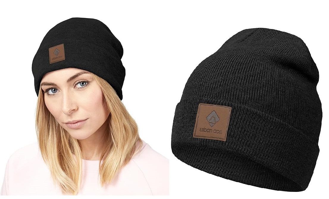 URBAN ACE Beanie Street Classics Beanie Mütze Haube Stoff doppellagig mit Patch Unisex