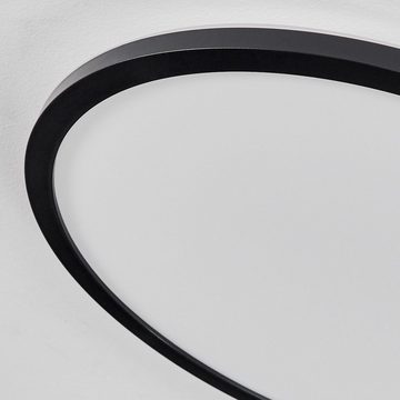 hofstein Deckenleuchte dimmbare Deckenlampe aus Kunststoff in Schwarz/Weiß, LED fest integriert, 3000 Kelvin, über herkömmlichen Lichtschalter dimmbar, Ø 41,5cm, 2700 Lumen, IP44