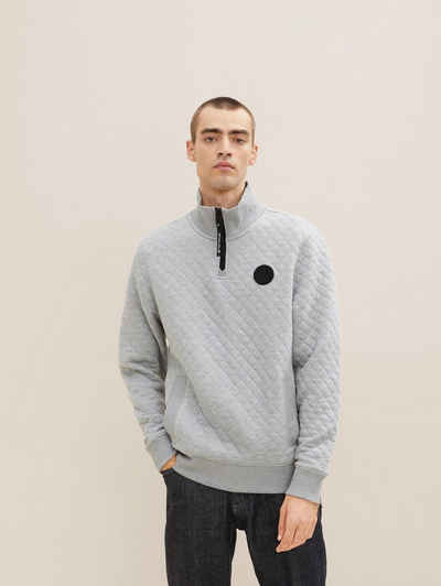 TOM TAILOR Hoodie »Troyer Pullover mit Steppmuster «
