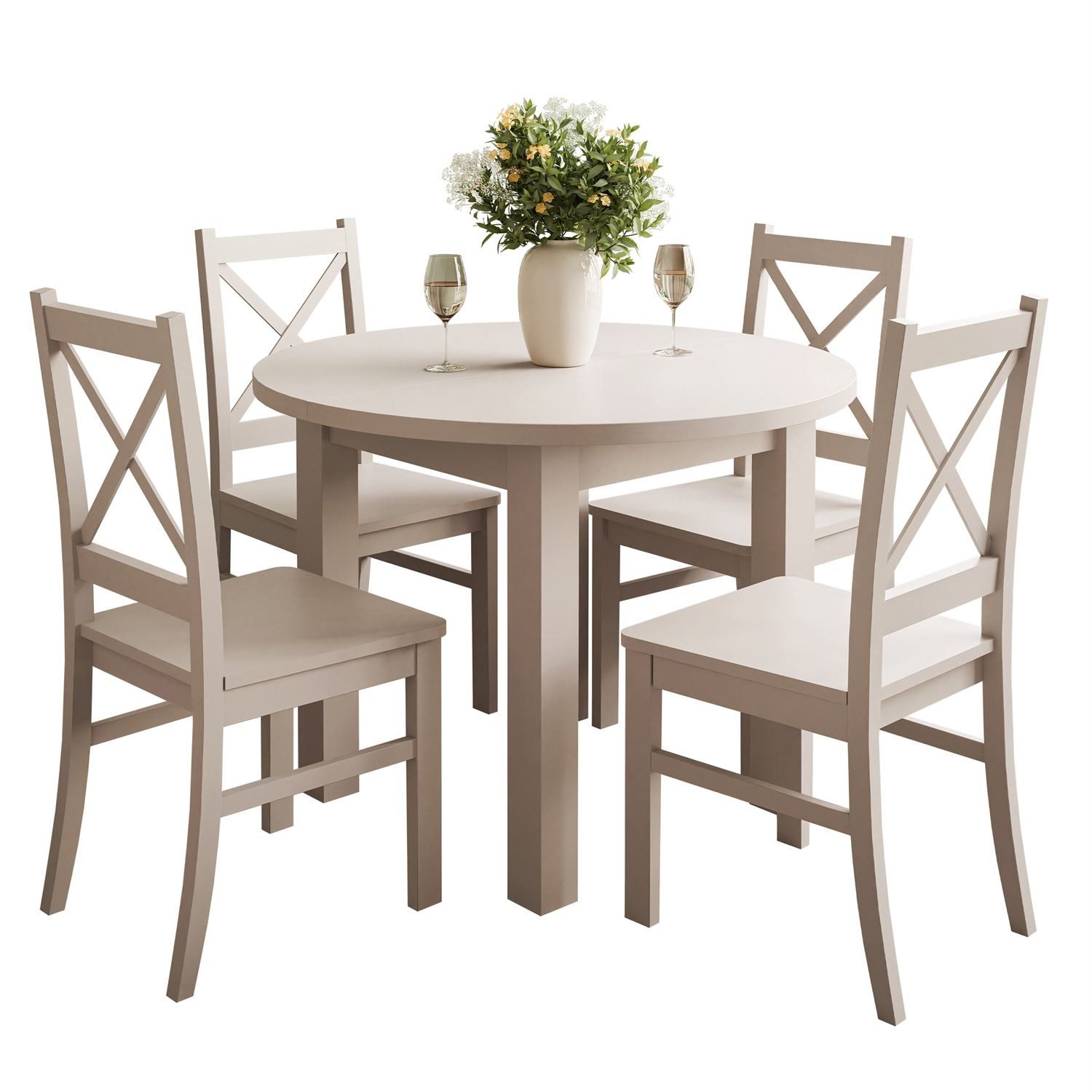 Lookway Esszimmer-Set OLEA KASZMIR Tisch + 4 Stühle, (Set)