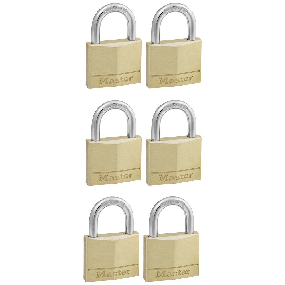 Master Lock Vorhängeschloss Master Lock P22214 Vorhängeschloss gleichschließend Gold, Silber Sc