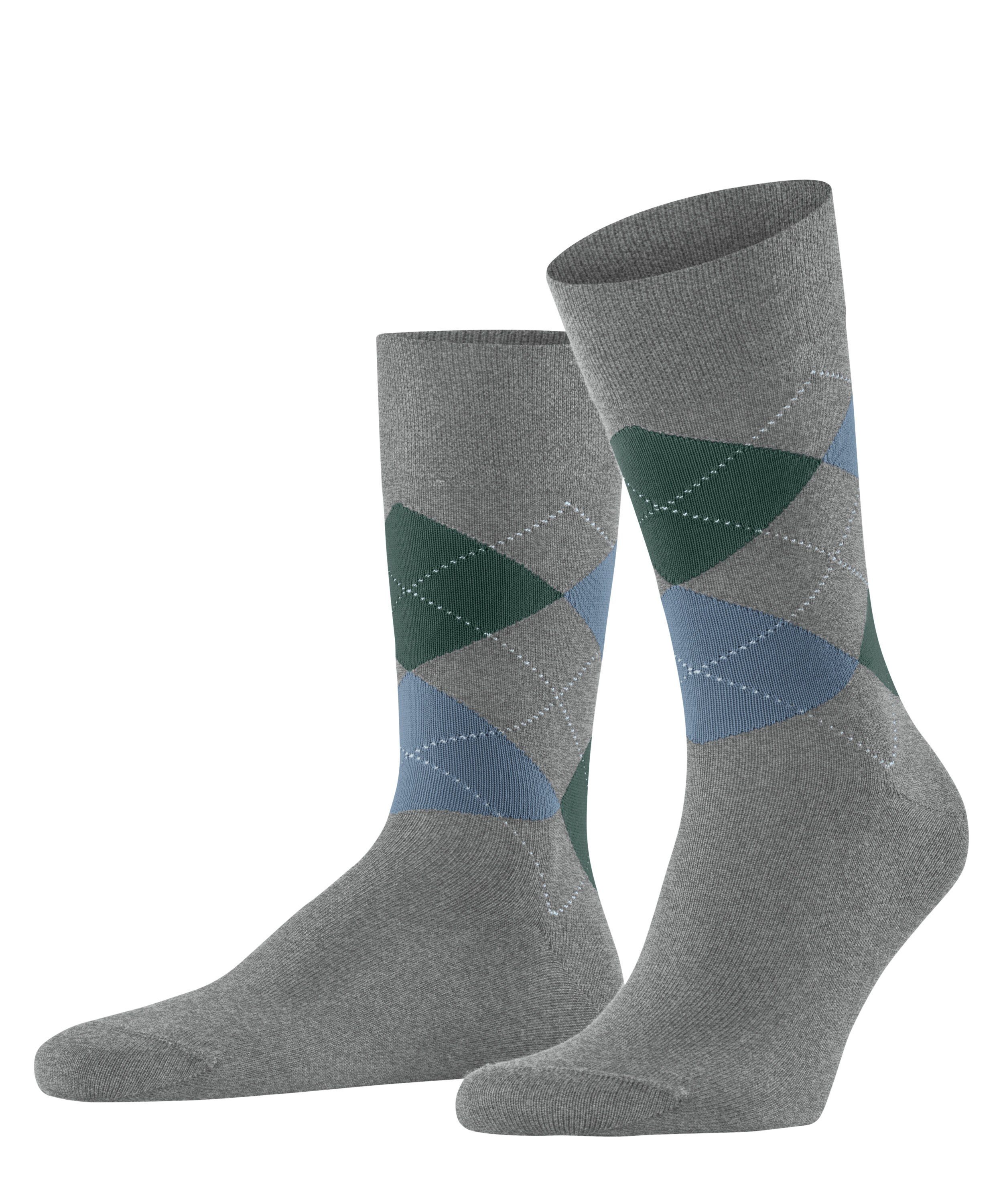 FALKE Socken Sensitive Argyle (1-Paar) light greymel. (3390)