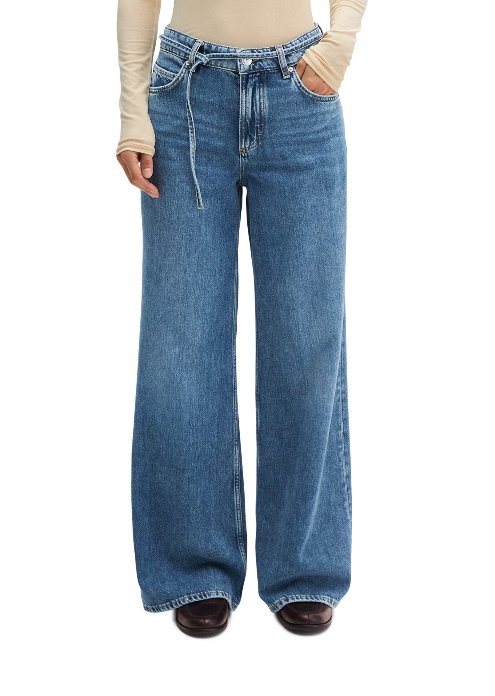 Marc O'Polo Weite Jeans aus Rigid Denim ohne Elasthan