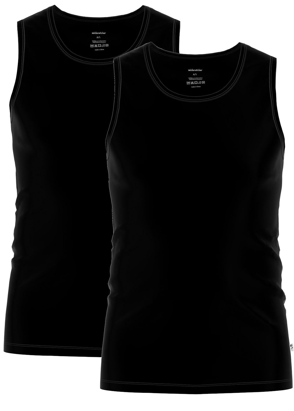 seidensticker Unterhemd Tank Top (4er Vorteilspack) Single Jersey Qualität