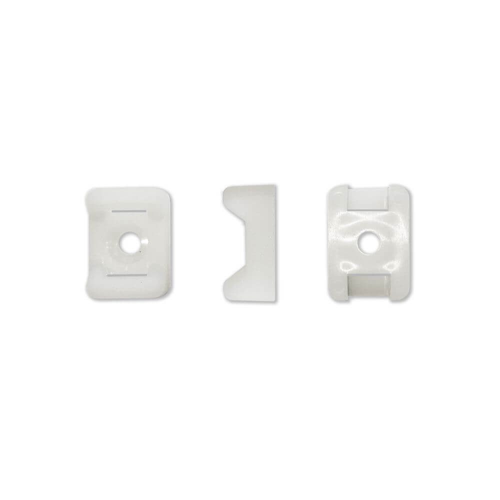 MK24 Handelshaus Kabelsockel Schraubsockel für Kabelbinder, 18,1 x 13 mm, weiß, (100-St)