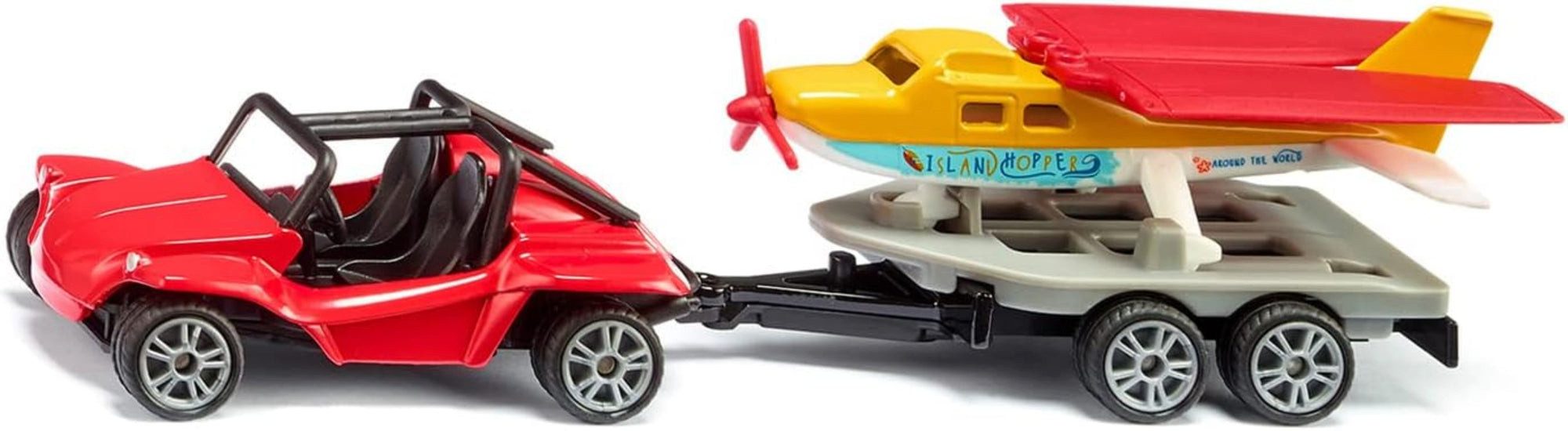 Siku Spielzeug-Auto siku 1696 Buggy mit Sportflugzeug – Spielzeug-Set Rot/Gelb