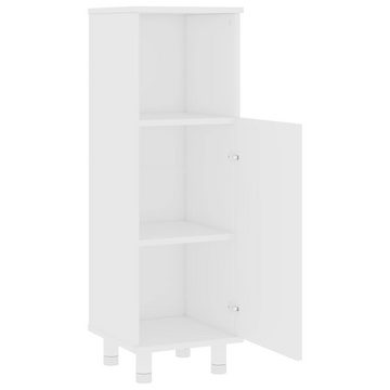 vidaXL Badezimmer-Set Badezimmerschrank Weiß 30x30x95 cm Holzwerkstoff, (1-St)