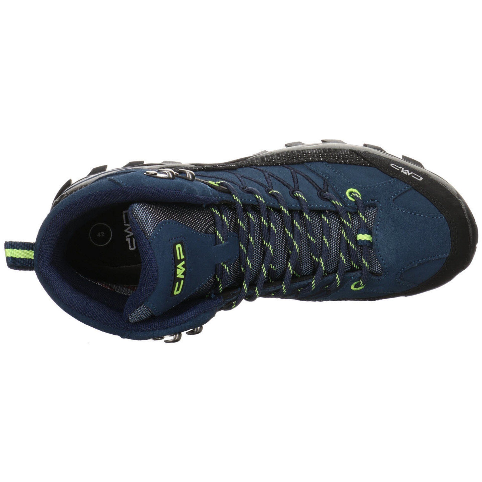 Leder-/Textilkombination Herren CMP Rigel Mid BLUE INK-YELLOW Outdoorschuh FLUO Outdoorschuh Schuhe Outdoor