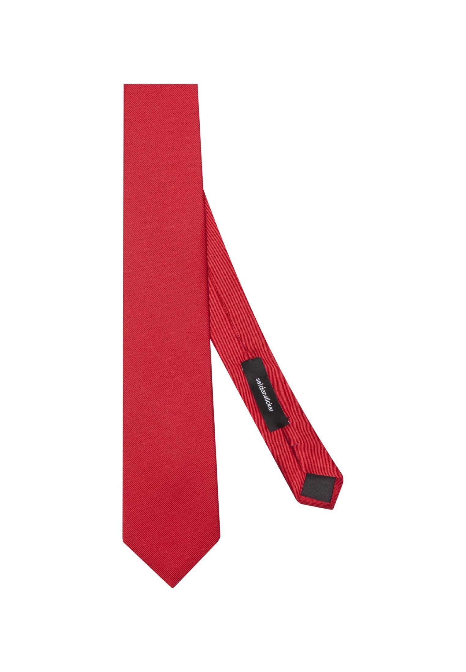 Breit Rose seidensticker Uni Schwarze Rot Krawatte (7cm)