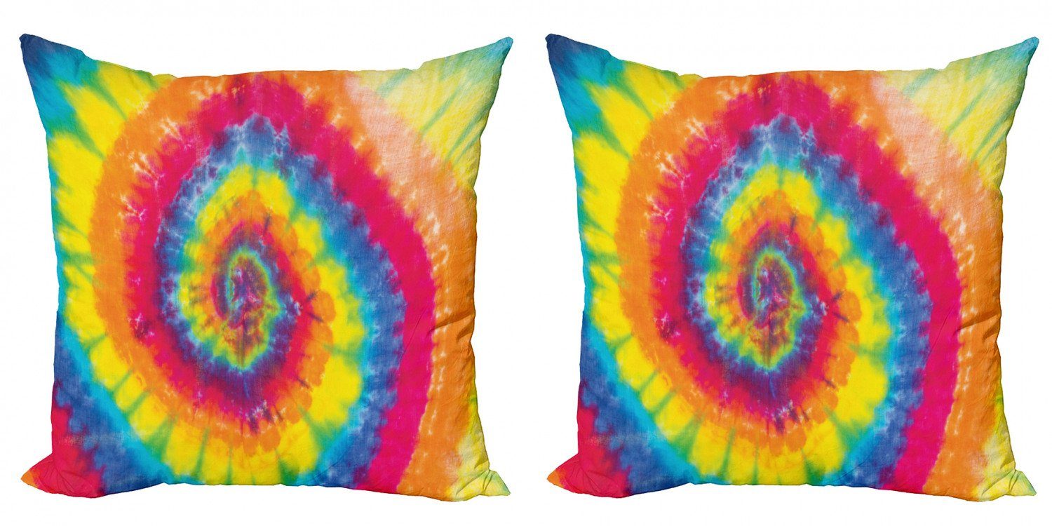 Kissenbezüge Modern Accent Doppelseitiger Digitaldruck, Abakuhaus (2 Stück), Tie Dye Abstrakte bunte Batik | Kissenbezüge