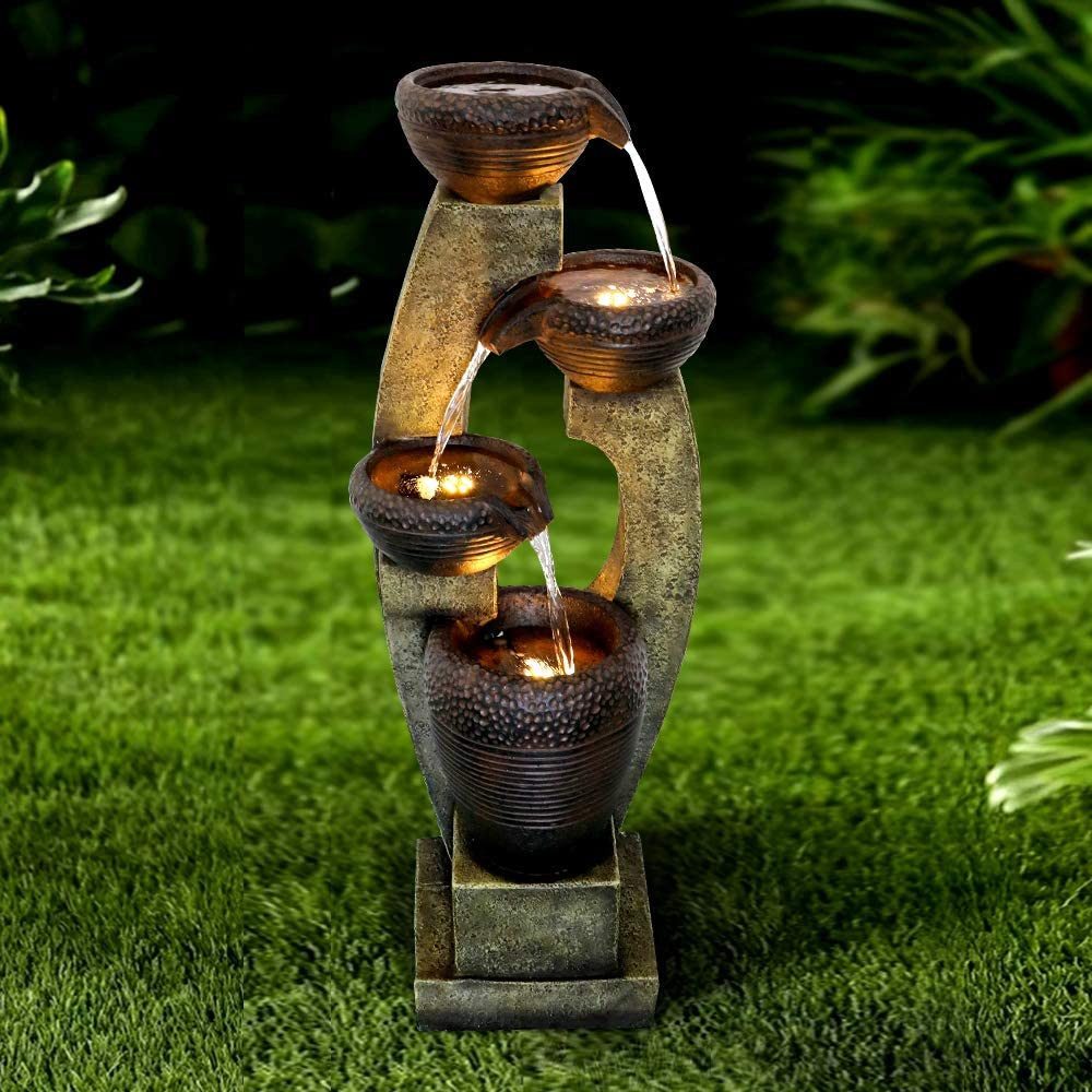 Rutaqian Gartenbrunnen Gartenbrunnen Zimmerbrunnen Springbrunnen Wasserfall günstig online kaufen