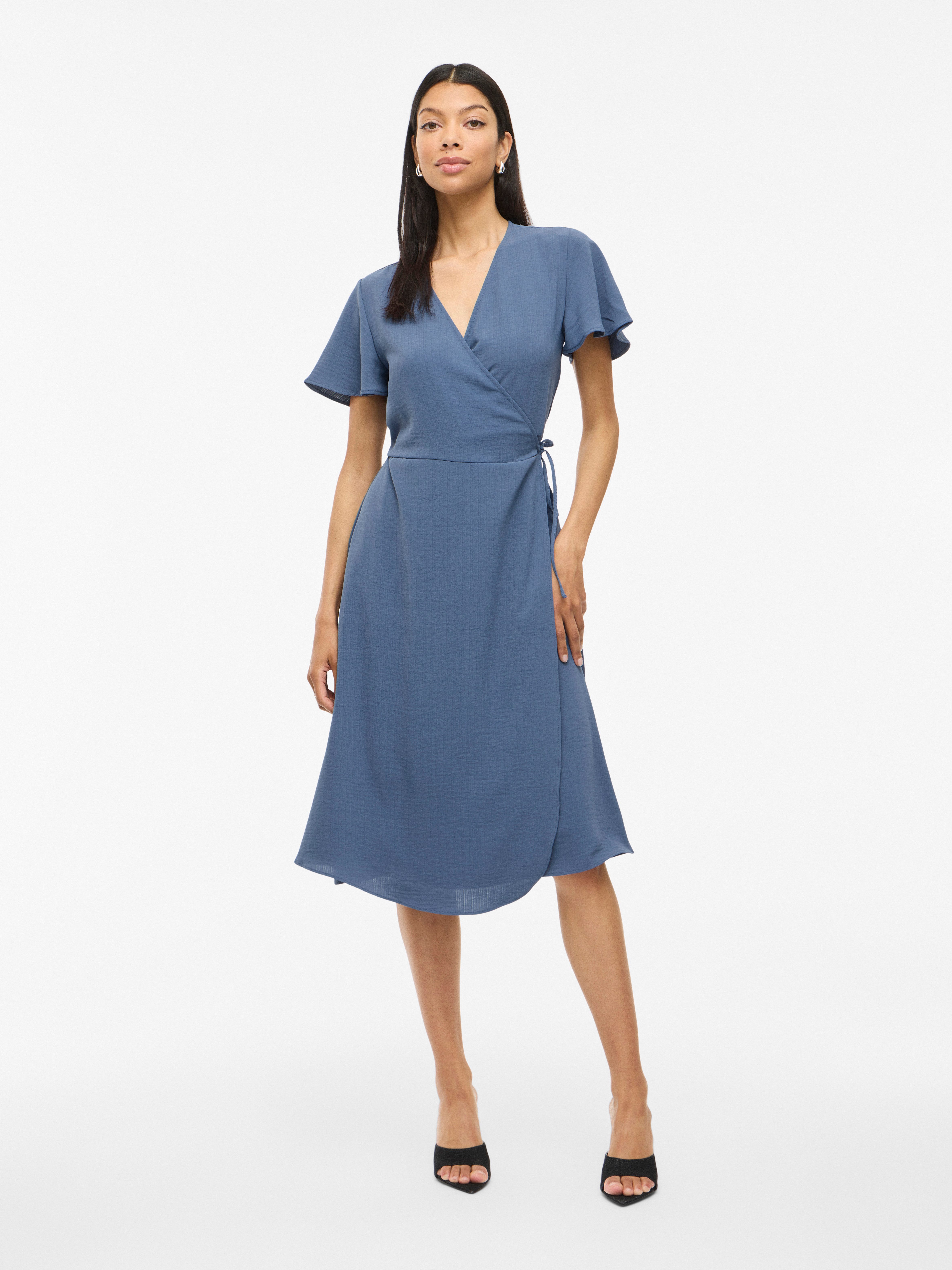 Vila Wickelkleid VILOVIE S/S WRAP MIDI DRESS - NOOS Sommerkleid