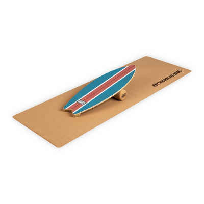 BoarderKING Gleichgewichtstrainer »Indoorboard Wave Balance Board + Matte + Rolle Holz / Kork«