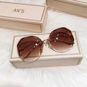 SOTOR Sonnenbrille Farbverlaufs-sonnenbrille Damen UV400 Faltlinsen Metallschneidlinse (3-St) Hochwertige Sonnenbrille, modische Sonnenbrillen