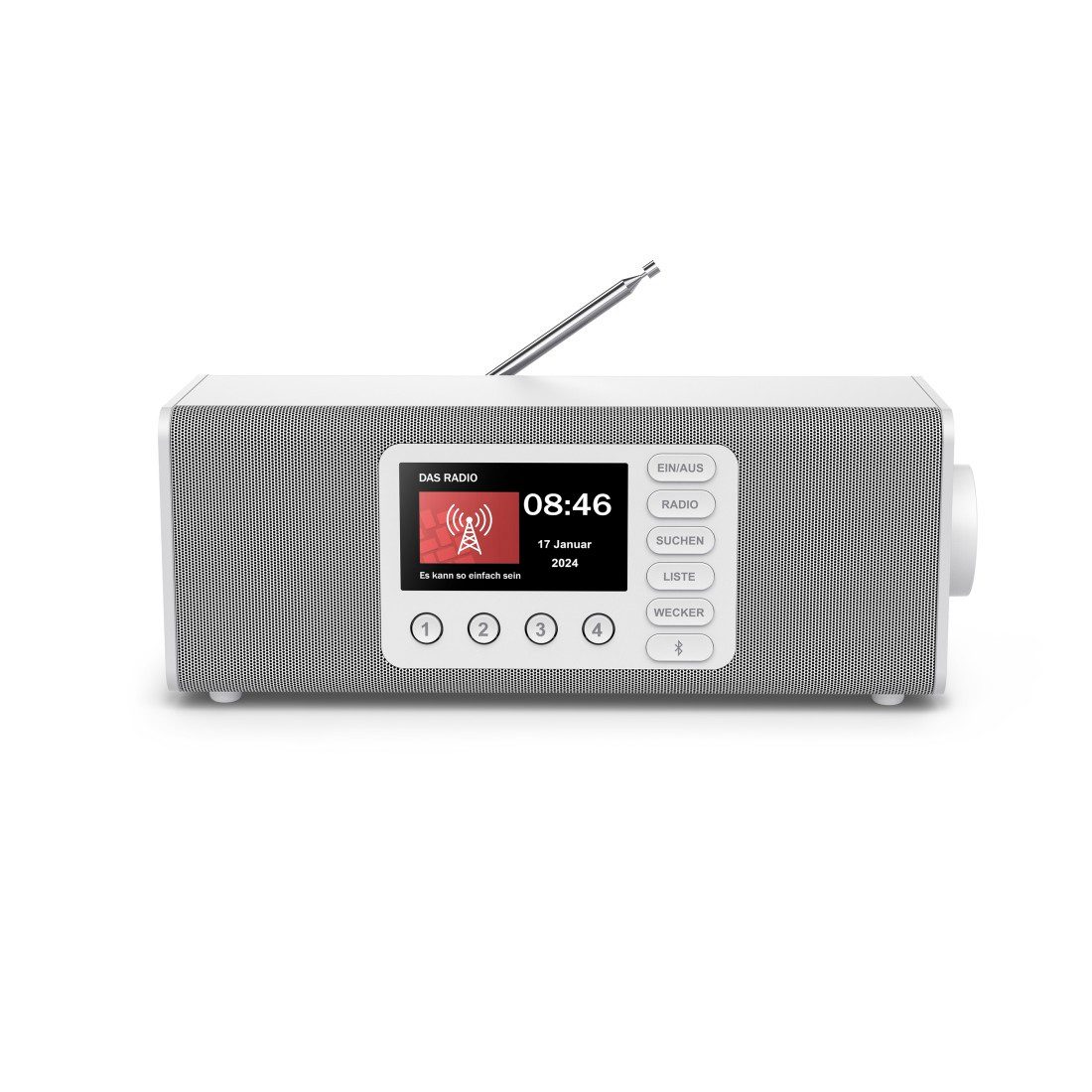 Hama Digitalradio mit DAB DAB+ FM Bluetooth und Wecker Digitalradio (DAB) (Digitalradio (DAB), 10 W, 4,3 Zoll TFT-Farbdisplay, große Tasten, Direktwahltasten)
