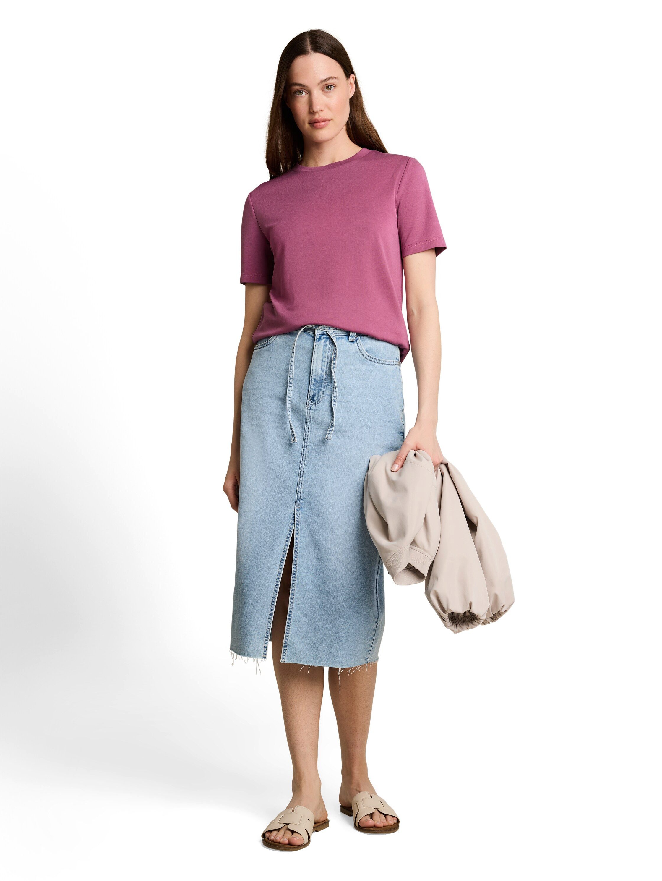 TOM TAILOR Denim T-Shirt mit Rundhalsausschnitt – Bild 4 von 5