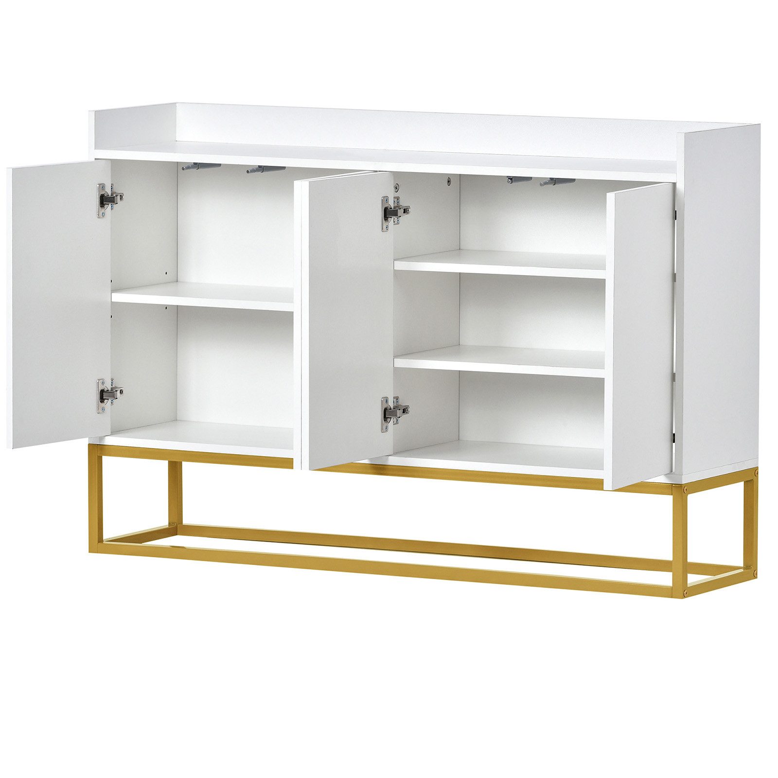 Yorbay Sideboard Moderner 4-türig Beistellschrank Buffetschrank, für Esszimmer, Wohnzimmer, Küche